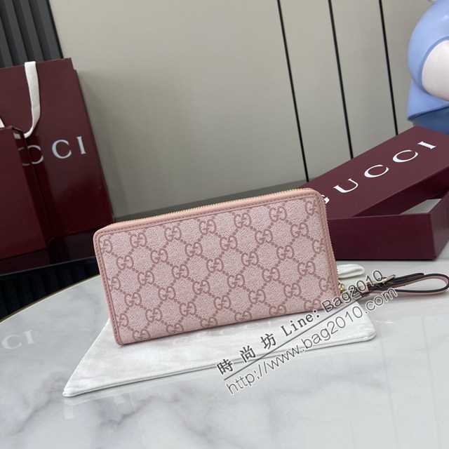 Gucci專櫃古馳最新款拉鏈錢包男女款長夾錢包 jh2768型號：819122